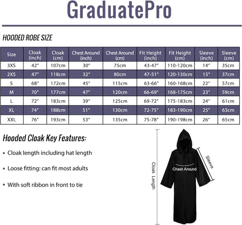 Vista 7 de GraduatePro Disfraz de Star Wars Jedi Sith para hombre, bata de Darth Maul Sidious, capa con capucha, elegante, fiesta renacentista