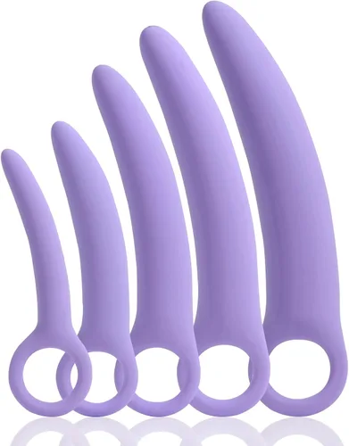 Vista 4 de Conjunto de ejercitador muscular de suelo pélvico de silicona - Rosa