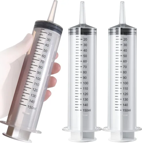 Vista 8 de Paquete de 2 jeringas grandes de 3.4 fl oz/cc, jeringas líquidas de plástico selladas individualmente con medición para laboratorios científicos