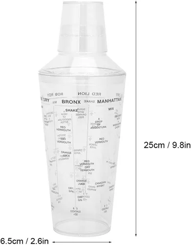 Vista 2 de Vaso de cóctel de plástico, Coctelera con Sc, Agitadores de bebidas, Herramientas de coctelera para licitaciones, Aries con Sc