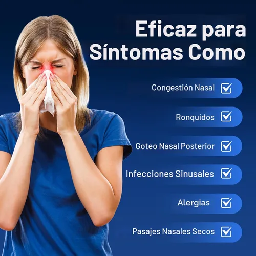 Vista 5 de Botella para enjuagues y limpiezas nasales Irrigación nasal con enjuague a presión para adultos y niños. Sin bisfenol A capacidad para 10.1 onzas