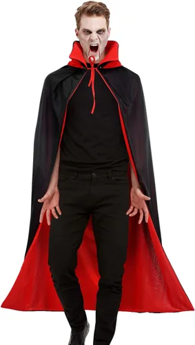 Vista 9 de NOLITOY Capa con capucha de Halloween para mujeres y hombres, capa de bruja vampiro para adultos, capa de Halloween para cosplay, disfraz y fiesta