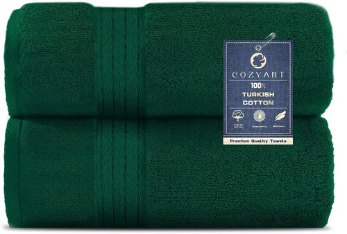 Vista 65 de COZYART - Juego de 6 toallas de baño de algodón turco, color azul claro, suaves, altamente absorbentes y duraderas, 19.17 oz/yd², incluye 2 toallas