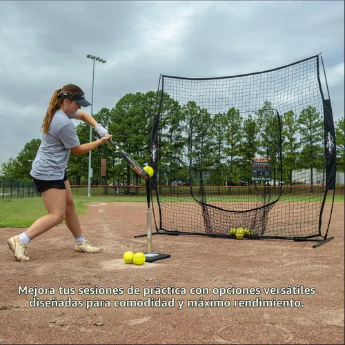 Vista 8 de Web Flex® 7x7 ft Portable Baseball & Softball Batting Practice Screen Net, Durable Nylon & Metal Frame, Protective Batting Net for Pitching &