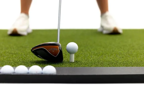 Vista 3 de Dura-Pro Alfombrilla de golf premium de césped para interiores y exteriores. Bandeja de regalo + 3 tees