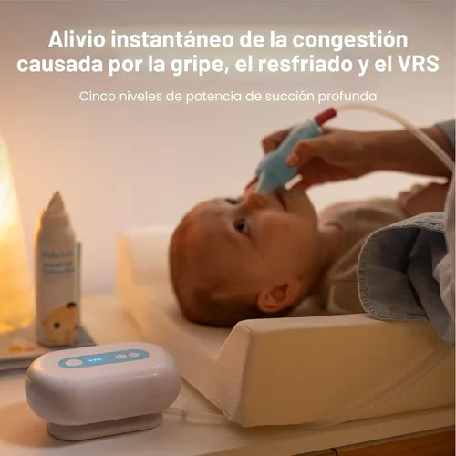 Vista 3 de Frida Baby Aspirador nasal eléctrico NoseFrida Pro para bebé, succión de grado hospitalario, succión de nariz para bebés y niños pequeños, aspirador