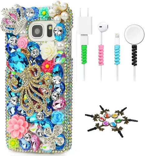 Vista 5 de Bling Case SSSGCDwCPSeries-24 - Funda con diseño 3D hecho a mano, 100 + cristales brillantes