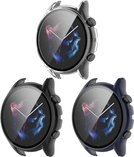 Vista 10 de TenCloud Fundas compatibles con Amazfit GTR 3 Pro/GTR 3 Watch Case Soft TPU a prueba de golpes, protector de pantalla para Amazfit GTR 3 Pro Negro