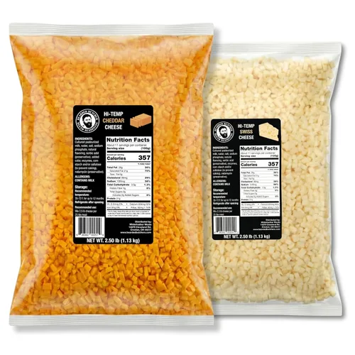 Vista 18 de Carniceros barbudos de queso cheddar de alta temperatura de 2.5 libras – Cubos de 1/4 de pulgada estables en almacenamiento para hasta 25 libras