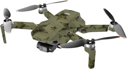 Vista 2 de MightySkins - Compatible con DJI Mini 2 Dron portátil – Estrella del ejército Funda protectora de vinilo duradera y única Fácil de aplicar