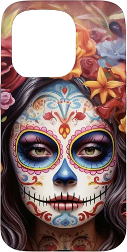 Vista 14 de iPhone 16 La Catrina Mujeres Dia De Los Muertos Latina Sugar Skull Case