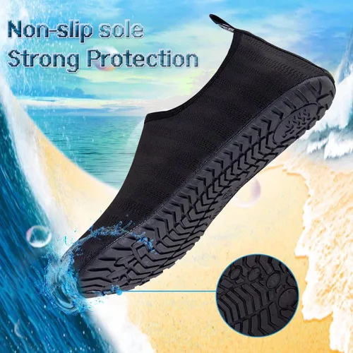 Vista 3 de YALOX - Zapatos de agua para deportes al aire libre, playa, natación, acuáticos, secado rápido, zapatos tipo calcetines, calzado descalzo para surf