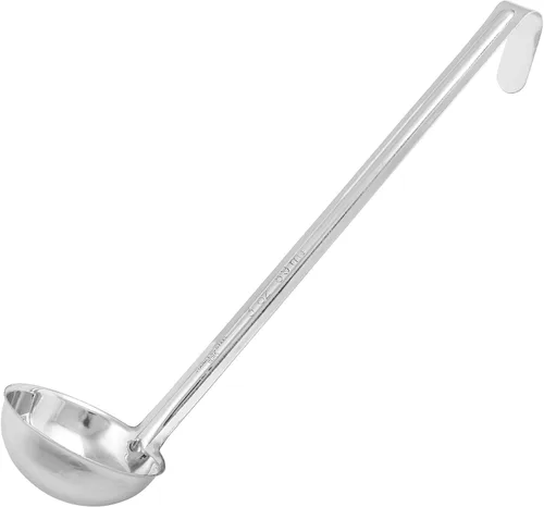 Vista 40 de Winco Cucharón de plástico de doble boquilla de una pieza, 1 onza, 13 pulgadas, cola roja