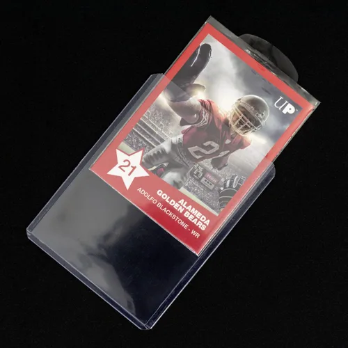 Vista 3 de Ultra PRO - Fundas protectoras de tarjetas de fácil agarre, 2.5 x 3.5 pulgadas, 100 unidades, pestaña de medio círculo para toploader, proteger