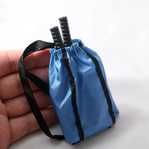 Vista 5 de Accesorios de decoración de casa de muñecas, simulación de casa de muñecas 1:12, juego de 4 piezas de mini tenis con bolsa