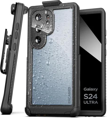 Vista 14 de Encased Funda impermeable para cinturón diseñada para Samsung Galaxy S24 Plus, funda protectora de cuerpo completo con protector de pantalla