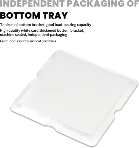 Vista 7 de 24 cajas de regalo transparentes con cinta de 2 capas de 6.7 x 6.7 x 7.8 pulgadas, caja transparente para tartas con tapas, cajas de embalaje