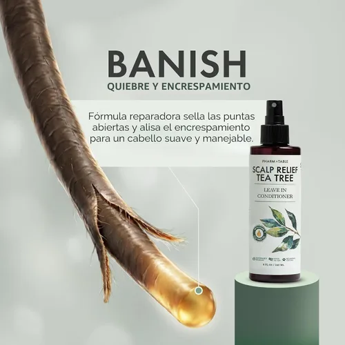 Vista 6 de Spray acondicionador sin enjuague – Tratamiento del cuero cabelludo del árbol de té (paquete de 2) – Anti-caspa, alivio del cuero cabelludo seco