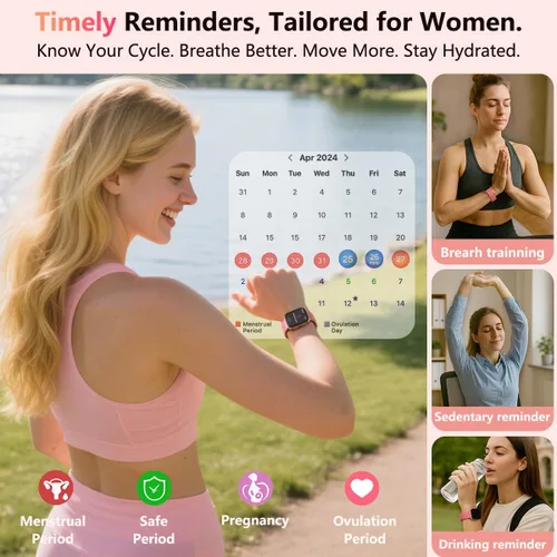 Vista 5 de MorePro Rastreador de fitness con monitor de frecuencia cardíaca 24/7 / presión arterial, seguimiento de oxígeno en sangre/sueño, más de 120