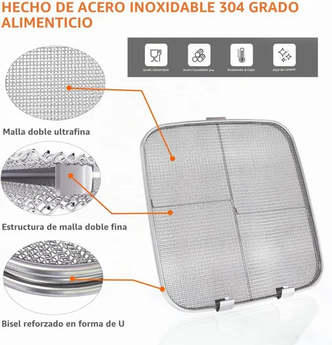 Vista 3 de Protector de salpicaduras de acero inoxidable para Ninja Foodi AG301, accesorios para freidora de aire para parrilla interior Ninja Foodi 5 en 1