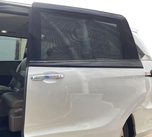 Vista 7 de Paquete de 2 cubiertas de malla para ventana de automóvil de 34" a 43", protector solar de pantalla de ventana lateral para automóvil para camping