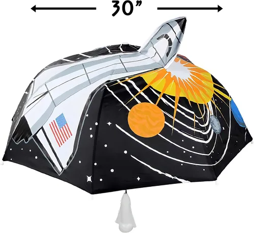 Vista 4 de Rhode Island Novelty Paraguas de nave espacial de 30 pulgadas para niños