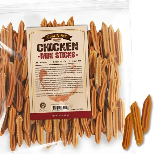 Vista 11 de Gootoe - Golosinas para perros, con alto contenido de proteínas, palitos sumergidos en pollo, 1.5 libras