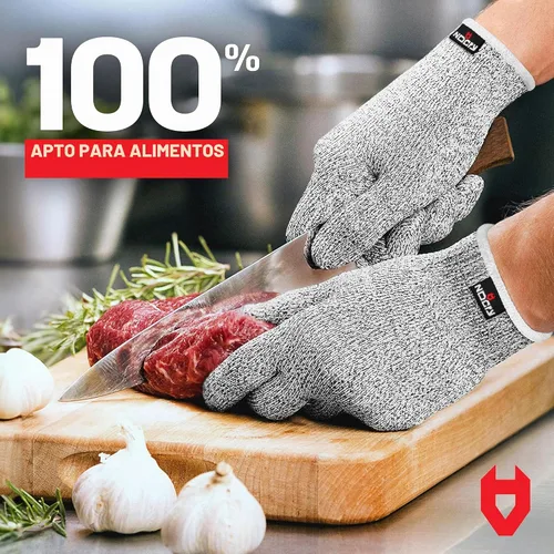 Vista 4 de NoCry Guantes resistentes a cortes con microdots de agarre — Guante de Puntos de agarre (gris)