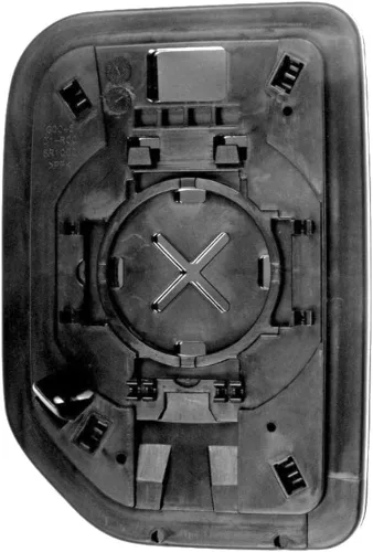 Vista 2 de Espejo convexo de paso derecho con placa trasera auténtica OE para 07-14 FJCruiser