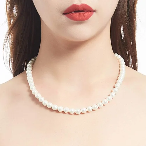 Vista 3 de BULINLIN - Gargantilla de cuentas con perlas, joyería de moda para cumpleaños, regalo para mujer