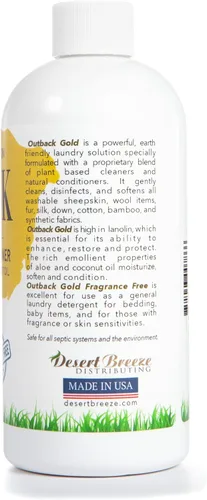 Vista 2 de Lavadora de lana Outback Gold, 16 oz, compatible con lavadoras de carga frontal, a base de plantas, sin perfume, sin fragancia, detergente de pH