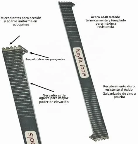 Vista 2 de Keyfit Tools U.S.A. - Extractor de pavimentadora PRO de 9 pulgadas, grado de contratista 4140, de acero endurecido y tratado térmicamente