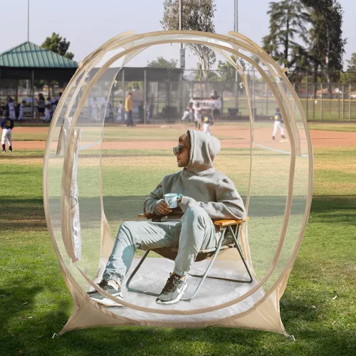 Vista 12 de EighteenTek® - Cápsula deportiva con suelo adjunto, visión clara de 360°, protección UV UPF 50+, refugio instantáneo impermeable para todo
