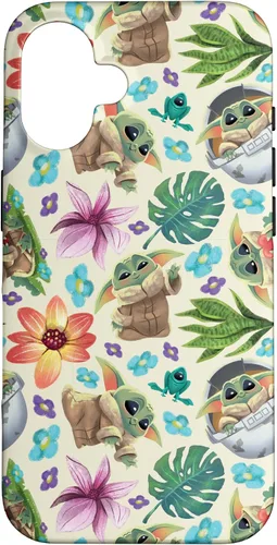 Vista 32 de Star Wars The Mandalorian Grogu - Carcasa con estampado tropical para iPhone 17