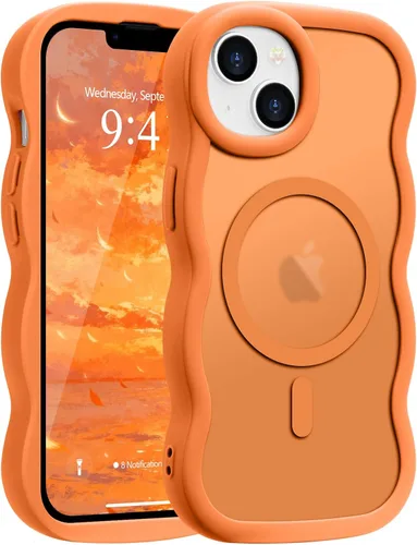 Vista 140 de Pepmune - Funda para iPhone 12 Pro Max con marco ondulado y estructura rígida, color mate claro, cubierta trasera unisex, compatible con Magsafe