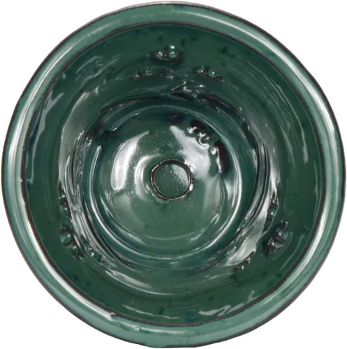 Vista 3 de W&W Orchid Pot with Holes and Saucer for Repotting, 6 x 7 Inch, Green Verde