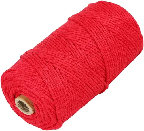 Vista 53 de Cordón de algodón para macramé, hilo torcido de 4 capas, cuerda de algodón natural, suministros perfectos de macramé, para hacer soportes colgantes