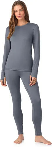 Vista 22 de Cuddl Duds Heavyweight 2 Piece Sets Base Layer Thermal Underwear for Women Negro