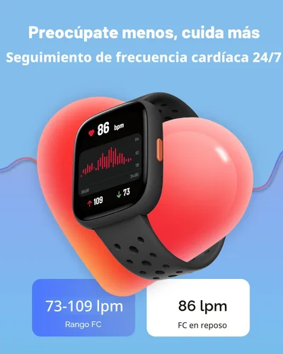 Vista 5 de Reloj inteligente BIGGERFIVE para niños, rastreador de actividad física de 1.8", podómetro, frecuencia cardíaca, monitor de sueño, IP68 resistente