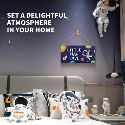 Vista 3 de ZIEYOMI - Letrero de cueva de hombre pequeño, decoración de habitación de niños, decoración de habitación de niños con temática de astronauta
