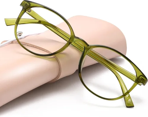 Vista 10 de Miyya - Lentes con bloqueo de luz azul para mujeres, lentes modernos redondos transparentes anti luz azul, antifatiga ocular y antirreflejante UV