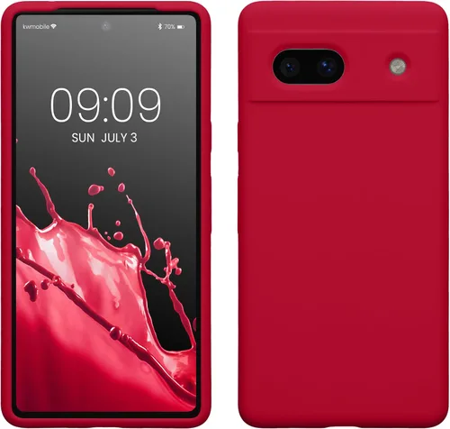 Vista 84 de kwmobile Funda Compatible con Google Pixel 6 Pro - Funda de Teléfono de Silicona TPU con Acabado Suave - Azul Caribe