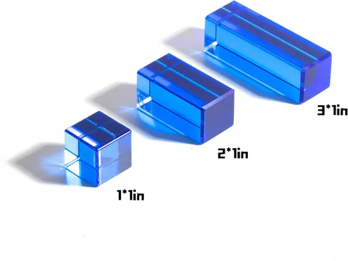 Vista 5 de Barras de cristal de arcoíris de 7.5 cm, bloques de gemas rectangulares apilables para niños, 16 colores, cubos de gemas apilables, juguetes