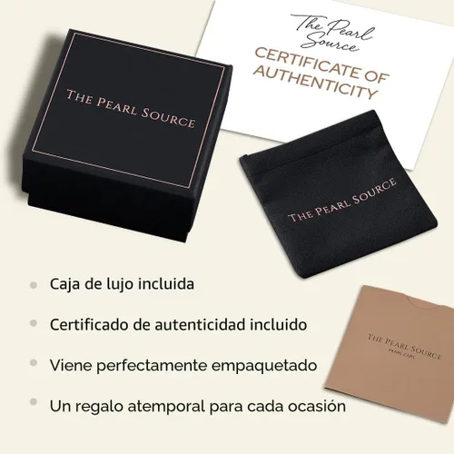 Vista 7 de The Pearl Source Real Freshwater Pearl Ring for Women, Genuine Cultured Freshwater Pearls, Fine Jewelry Gift