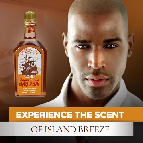 Vista 2 de Clubman Pinaud Colonia para Afeitar Virgin Island Bay Rum, Fragancia para Después del Afeitado, 6 fl oz