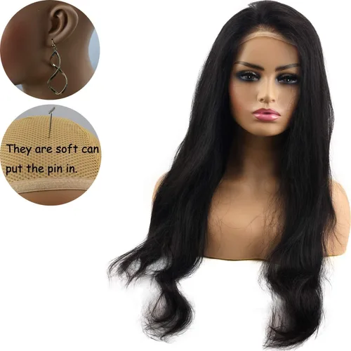 Vista 4 de Voloria Cabeza de maniquí femenina realista con maniquí de hombro, cabeza de PVC, busto de peluca, soporte para pelucas, peinado, gafas de sol