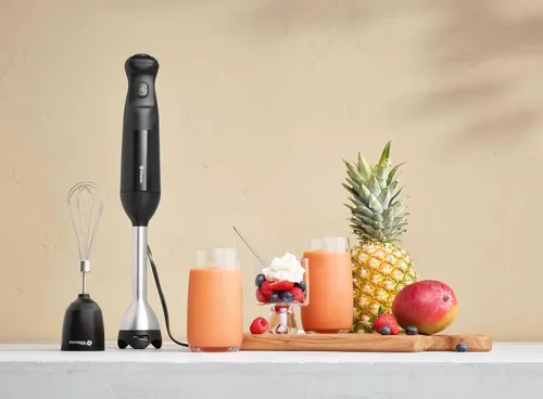 Vista 9 de Vitamix Batidora de inmersión de 2 velocidades + accesorio para batidor, batidora de mano de grado profesional con motor de 350 vatios y hoja