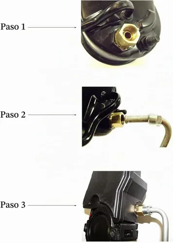Vista 3 de Conexión de línea de bomba de dirección asistida LS Swap a líneas estriada de 3/8" M16-1.5 a 5/8-18 Compatible con LS Corvette, Camaro, GTO, CTSV