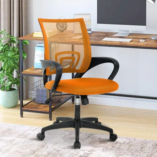 Vista 9 de Silla de malla para computadora, silla de oficina en casa, silla de escritorio ergonómica con soporte lumbar y reposabrazos, silla de trabajo
