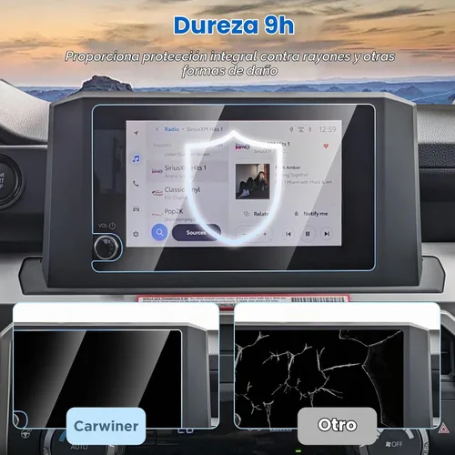 Vista 6 de Protector de pantalla HD para Toyota Tacoma 2024-2026/4Runner 2025-2026 Only for 8-Inch Screen, HD Glass, Sensitive Touch, 9H Hardness, Scratch